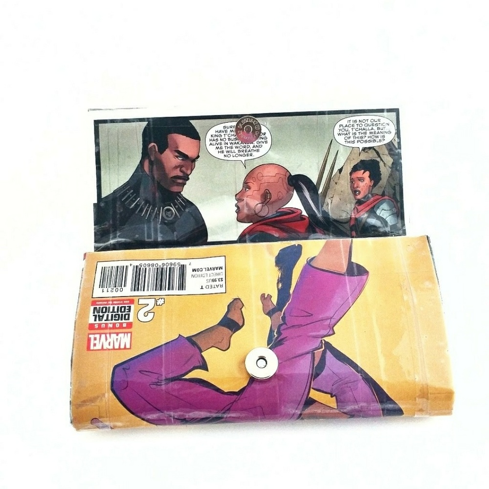 Handmade Women's Wallet, Black Panther Wakanda - Picture 3 of 5